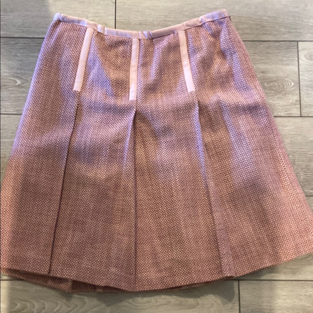 INC International Concepts Pink and red Purple Knee-Length A-Line Skirt